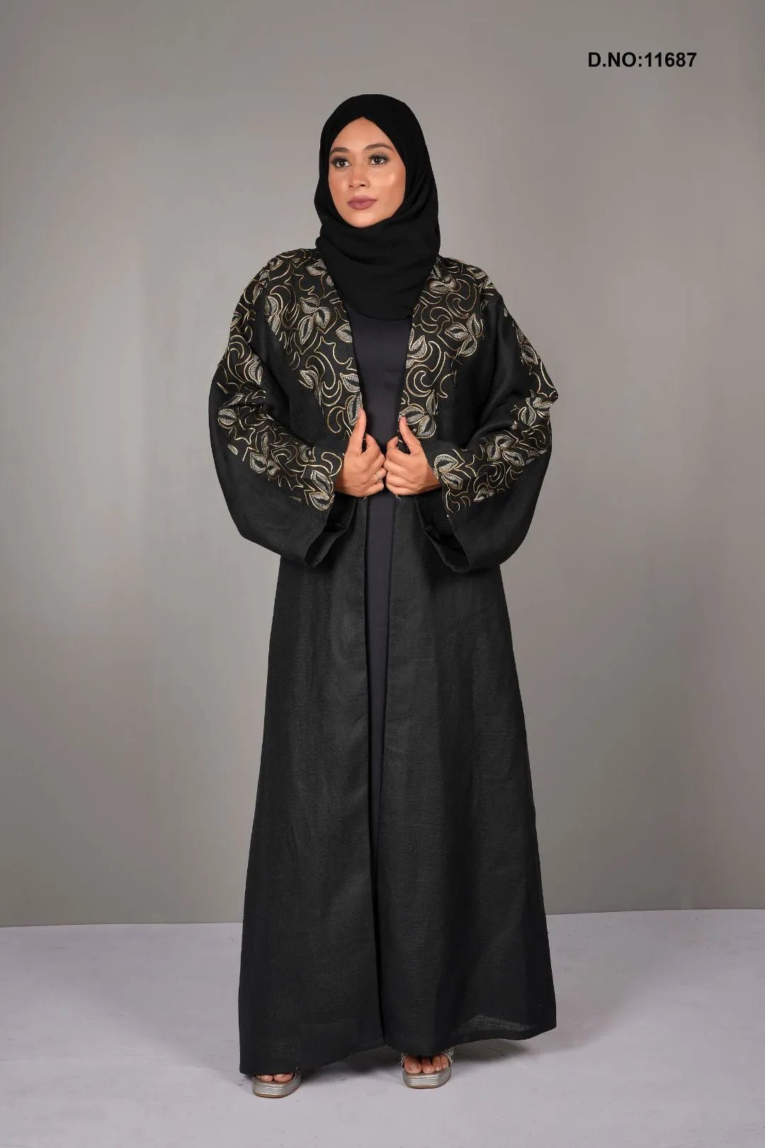 Linen Shrug with Detailed Embroidery Work Finish - غاجي والا إكسبورت Gajiwala Export