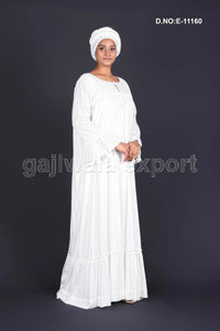 Long Kaftan with Smocking and Ruffle Details - غاجي والا إكسبورت Gajiwala Export