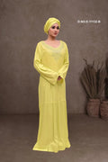 Long Kaftan with Textured and Beaded Yoke - غاجي والا إكسبورت Gajiwala Export