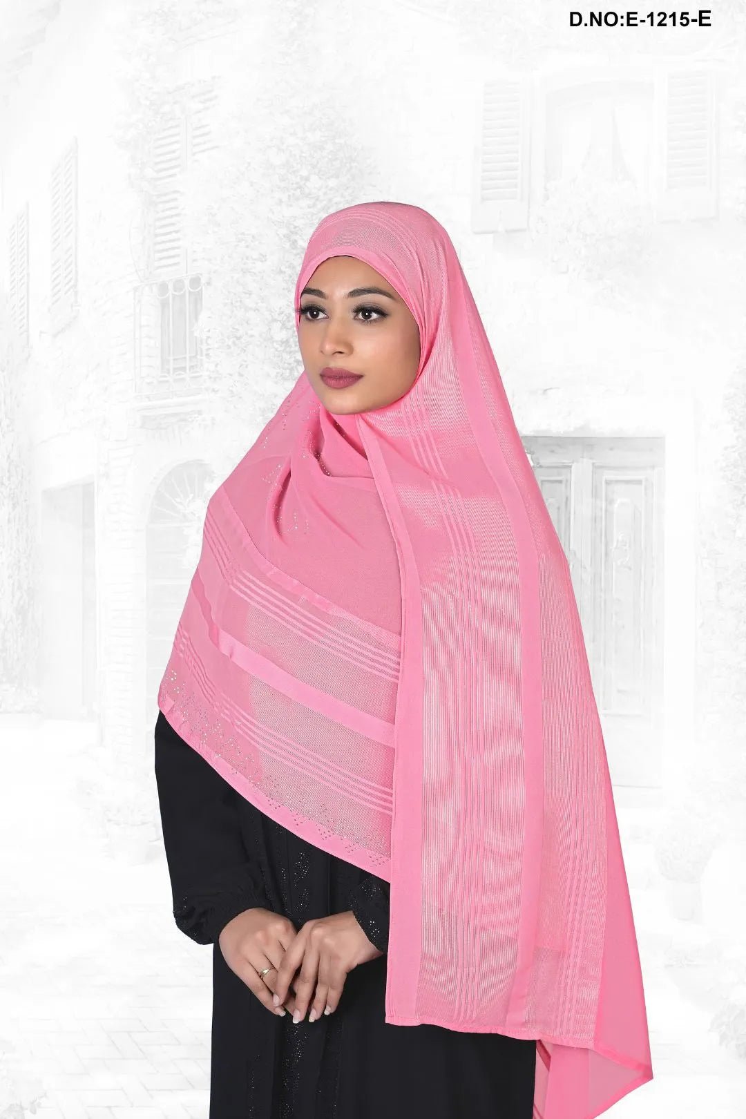 Luminous Banded - Detail Modesty Women Dupatta - غاجي والا إكسبورت Gajiwala Export