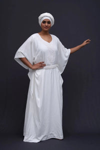 Luxurious Kaftan with Tonal Belt Detail For Women - غاجي والا إكسبورت Gajiwala Export
