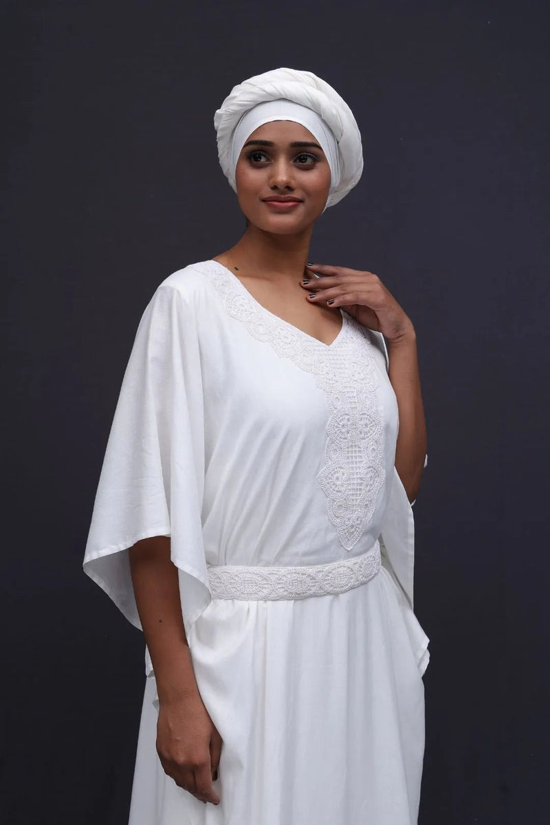 Luxurious Kaftan with Tonal Belt Detail For Women - غاجي والا إكسبورت Gajiwala Export