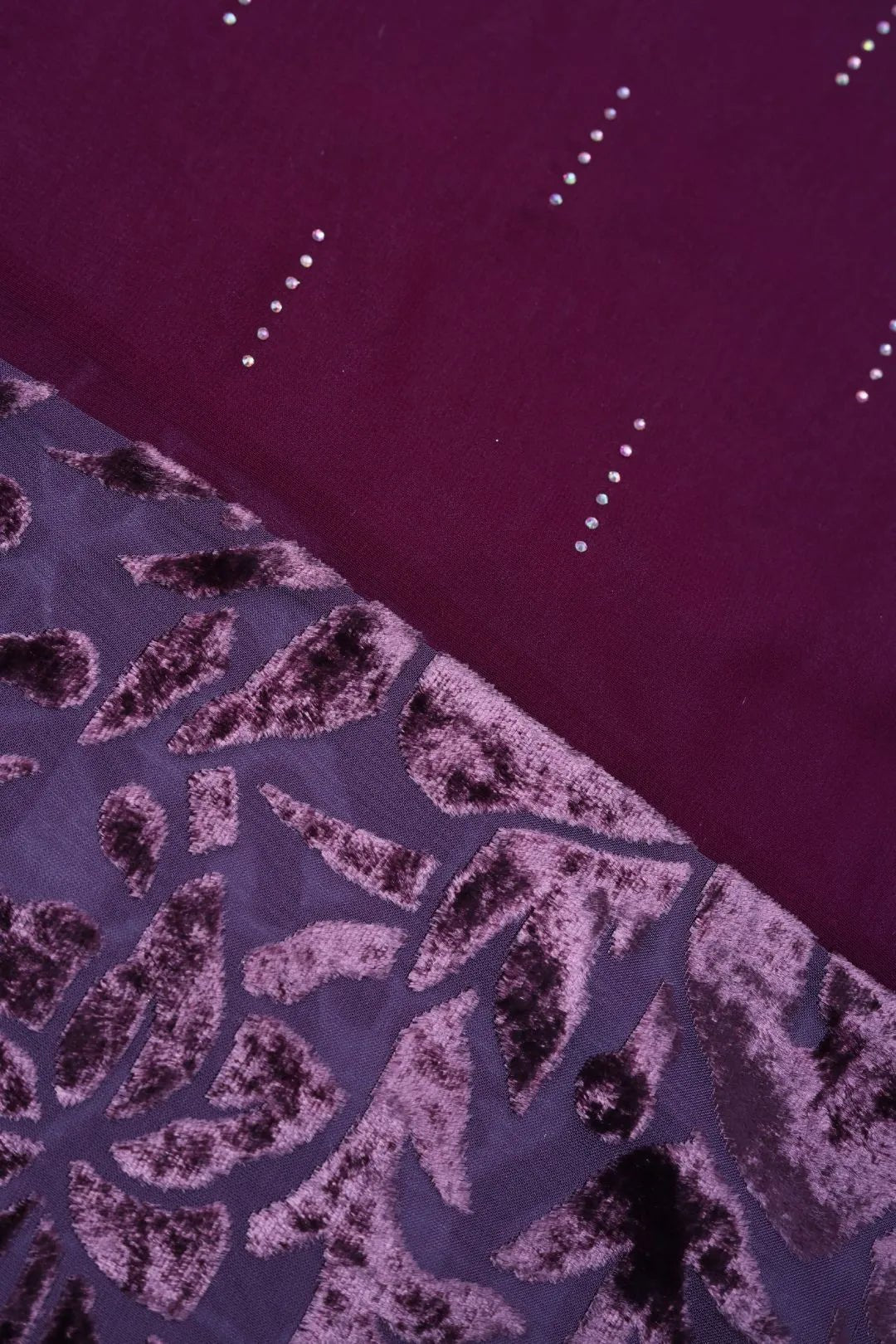 Majestic Berry Wine Velvet Luxury Designer Scarf for Women - غاجي والا إكسبورت Gajiwala Export