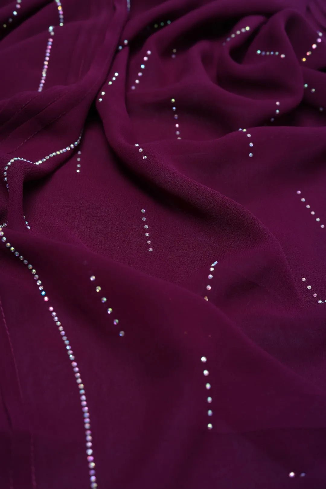 Majestic Berry Wine Velvet Luxury Designer Scarf for Women - غاجي والا إكسبورت Gajiwala Export