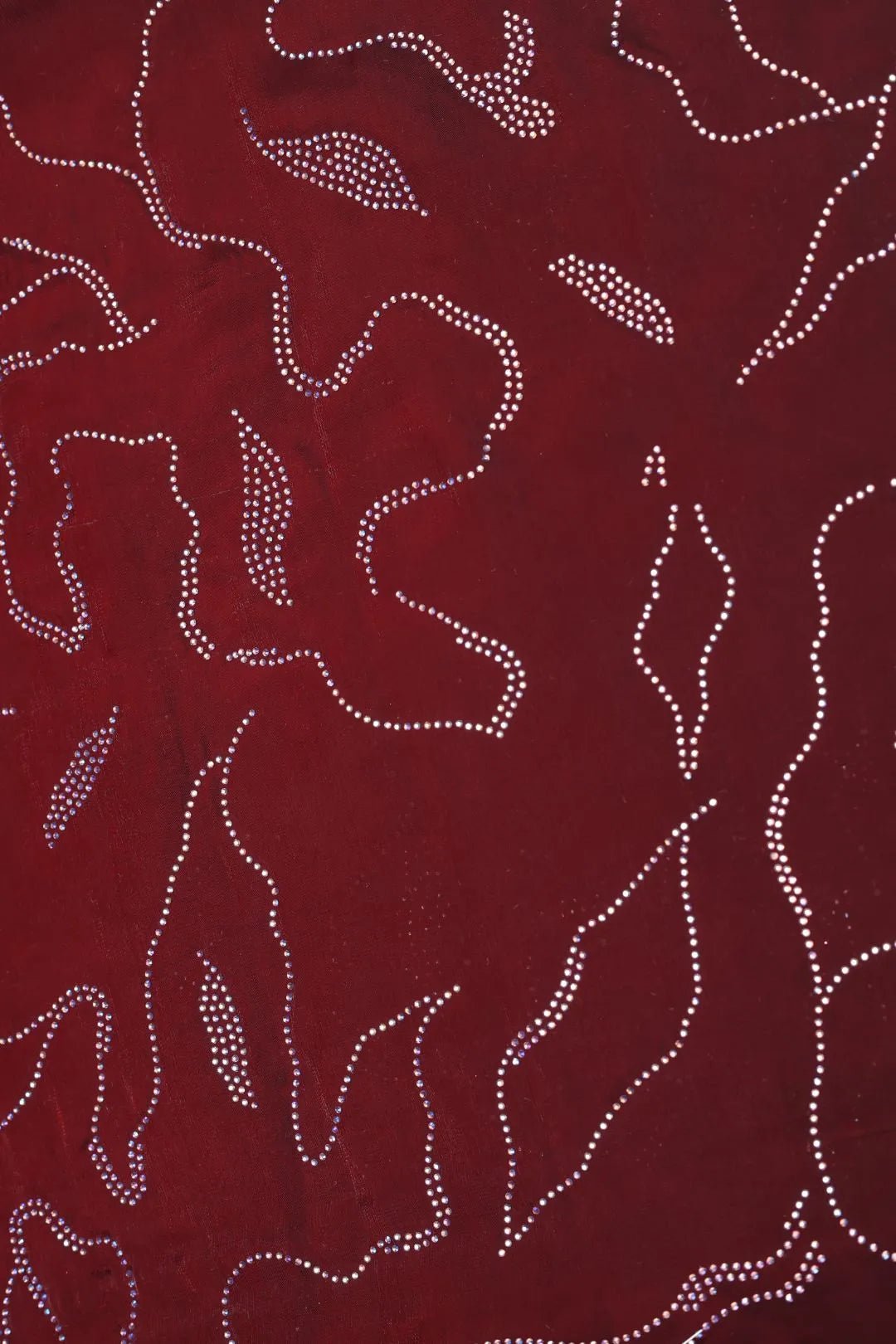 Maroon Fabric with Abstract Linear Trace Pattern - غاجي والا إكسبورت Gajiwala Export