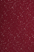Maroon Fabric with Scattered Silver Foil Print - غاجي والا إكسبورت Gajiwala Export
