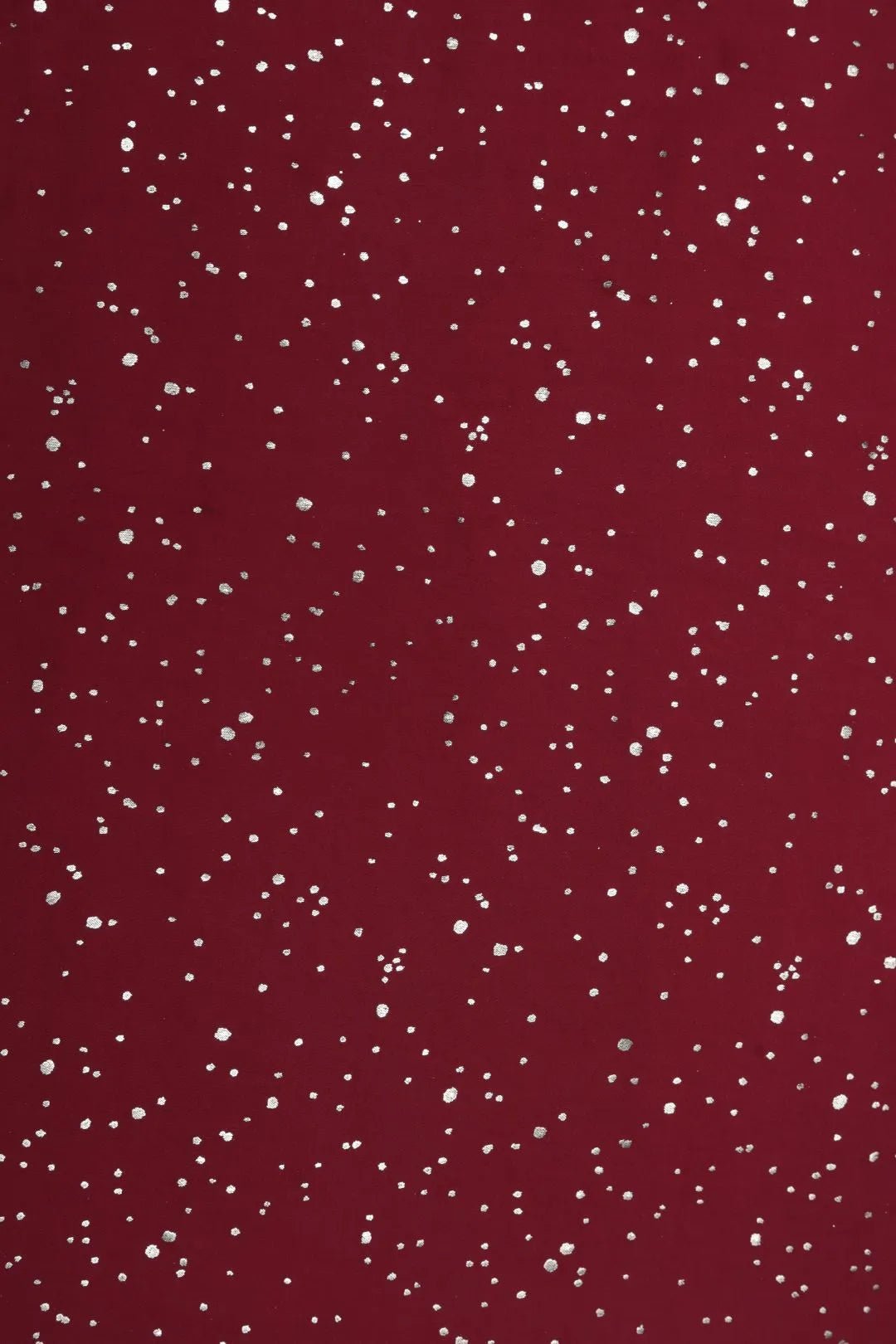Maroon Fabric with Scattered Silver Foil Print - غاجي والا إكسبورت Gajiwala Export