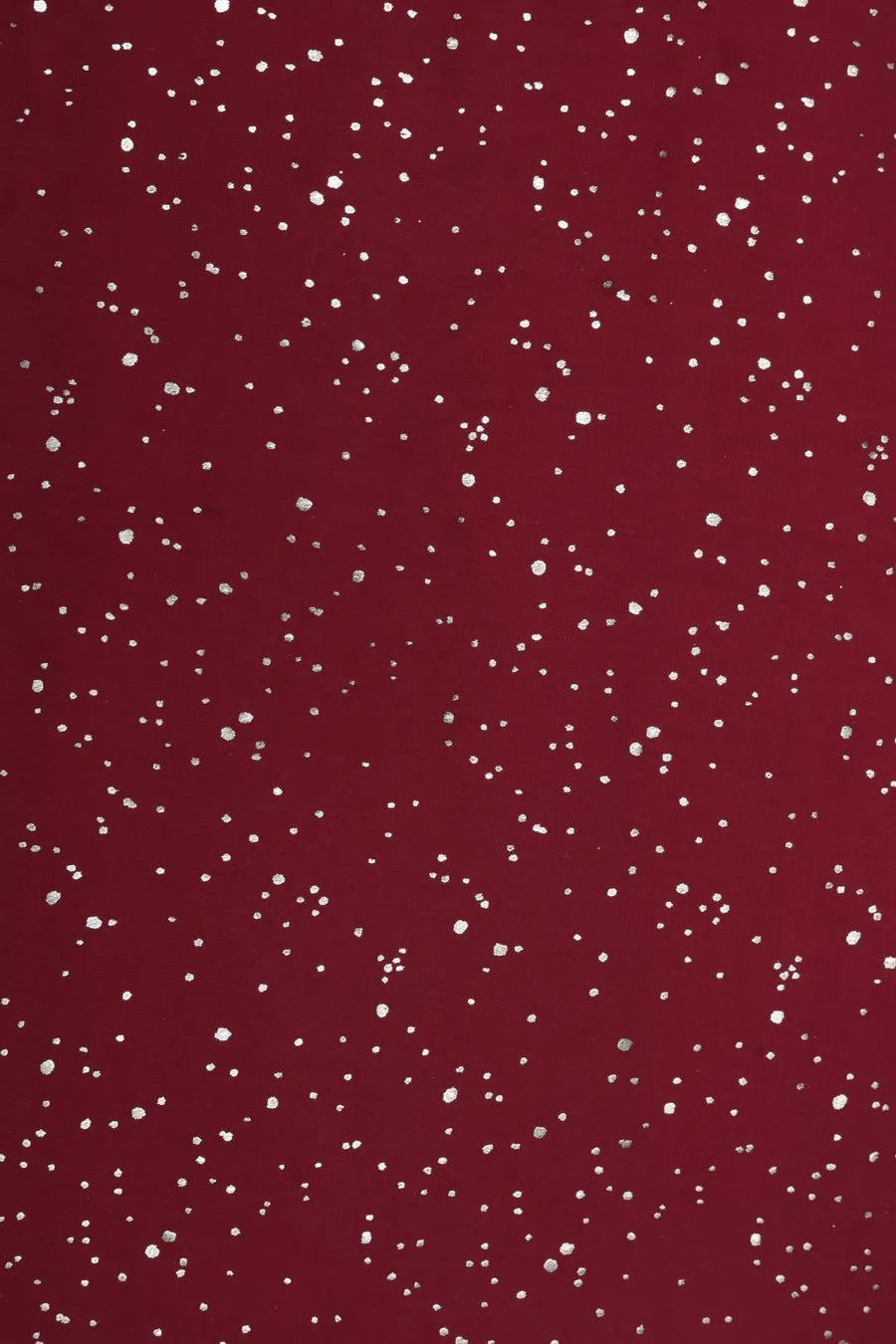 Maroon Fabric with Scattered Silver Foil Print - غاجي والا إكسبورت Gajiwala Export