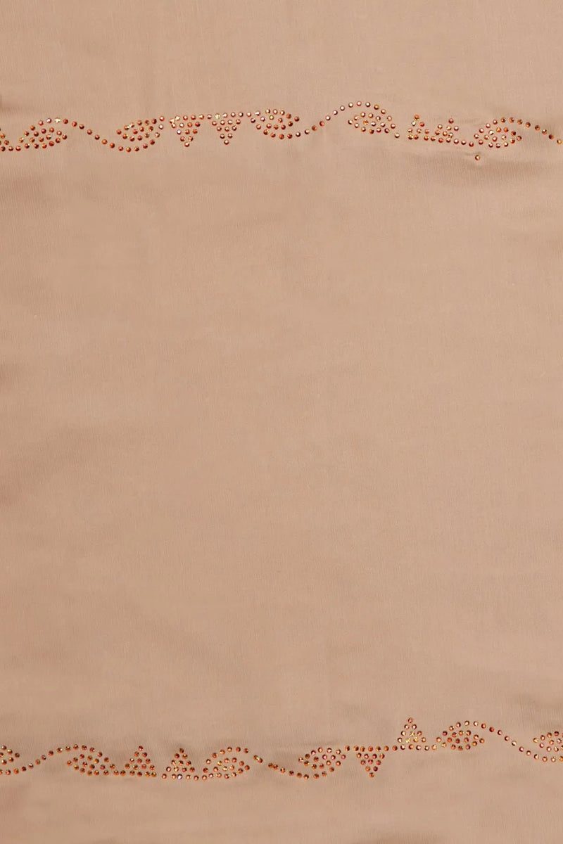 Matte Nude with Single Vertical Sequin Fabric - غاجي والا إكسبورت Gajiwala Export