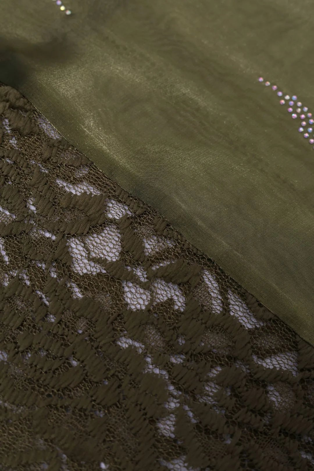 Mehendi Lace Beaded Stripe Fashion Stole for Women - غاجي والا إكسبورت Gajiwala Export