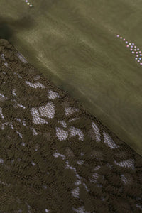 Mehendi Lace Beaded Stripe Fashion Stole for Women - غاجي والا إكسبورت Gajiwala Export