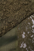 Mehendi Lace Beaded Stripe Fashion Stole for Women - غاجي والا إكسبورت Gajiwala Export