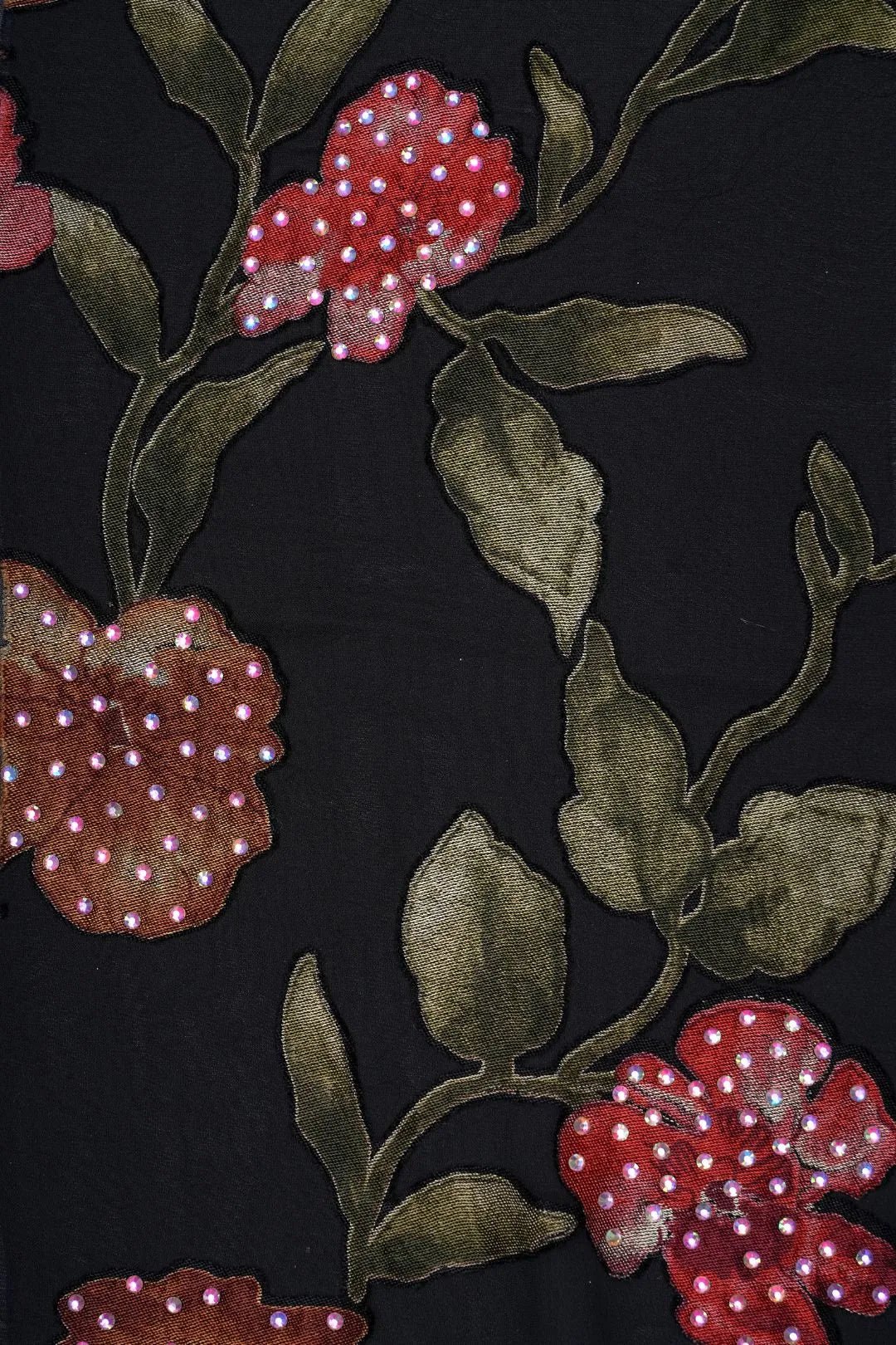 Navy Blue Sequin Fabric Designer Embroidered Material for Sarees & Gowns - غاجي والا إكسبورت Gajiwala Export