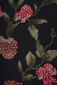 Navy Blue Sequin Fabric Designer Embroidered Material for Sarees & Gowns - غاجي والا إكسبورت Gajiwala Export