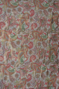 Metallic Foil Paisley Print Fabric on Neutral Base - غاجي والا إكسبورت Gajiwala Export