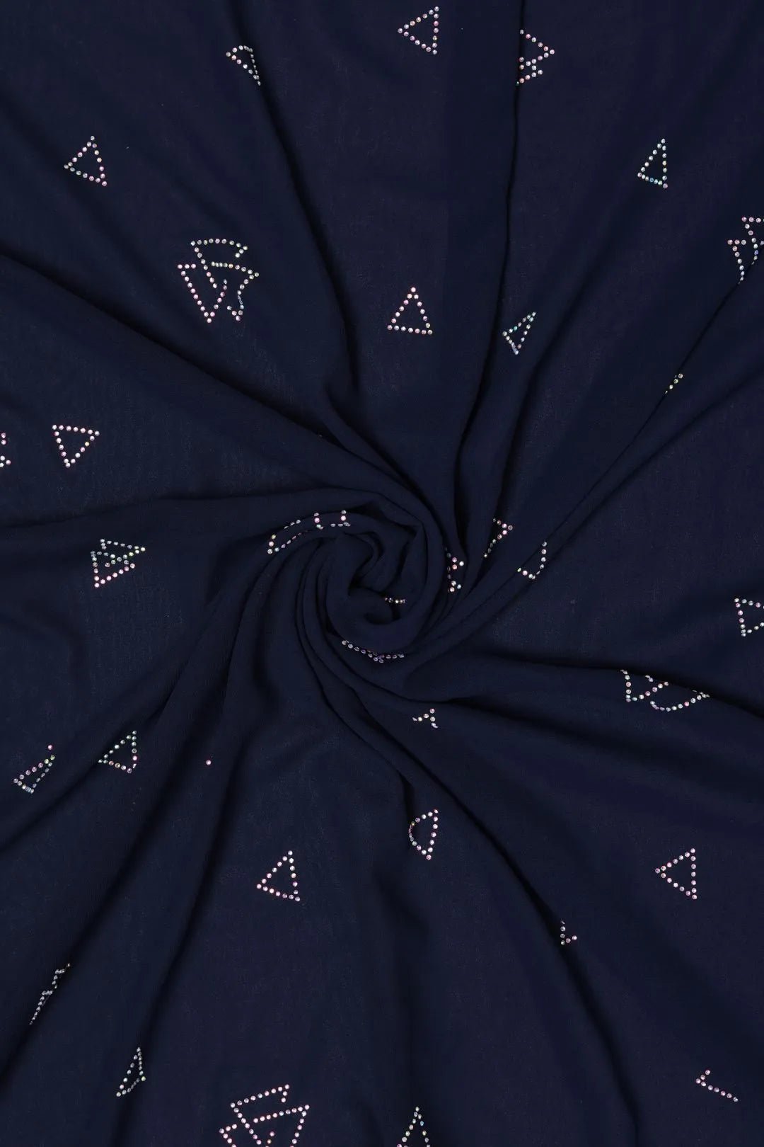 Midnight Navy Luxury Stole with Geometric Motif - غاجي والا إكسبورت Gajiwala Export