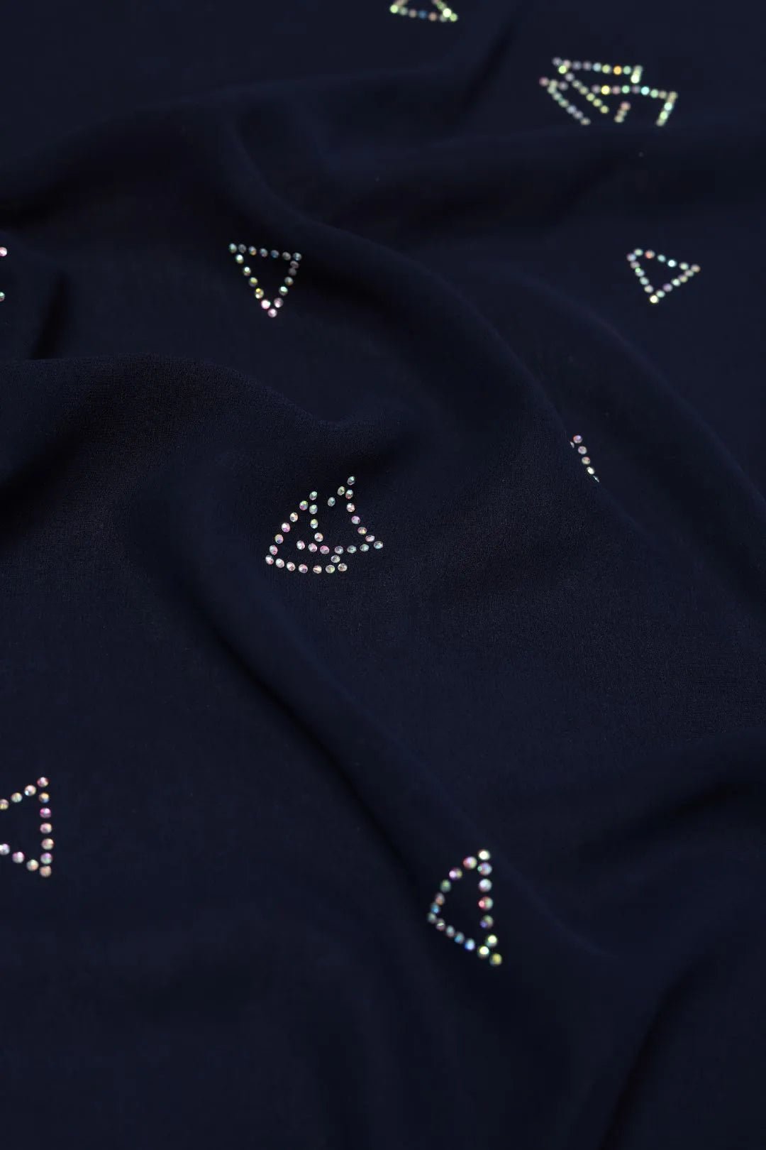 Midnight Navy Luxury Stole with Geometric Motif- غاجي والا إكسبورت Gajiwala Export
