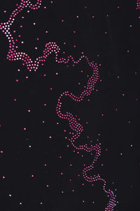 Midnight Rose Crystal Wave Mesh fabric- غاجي والا إكسبورت Gajiwala Export