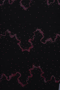 Midnight Rose Crystal Wave Mesh fabric- غاجي والا إكسبورت Gajiwala Export