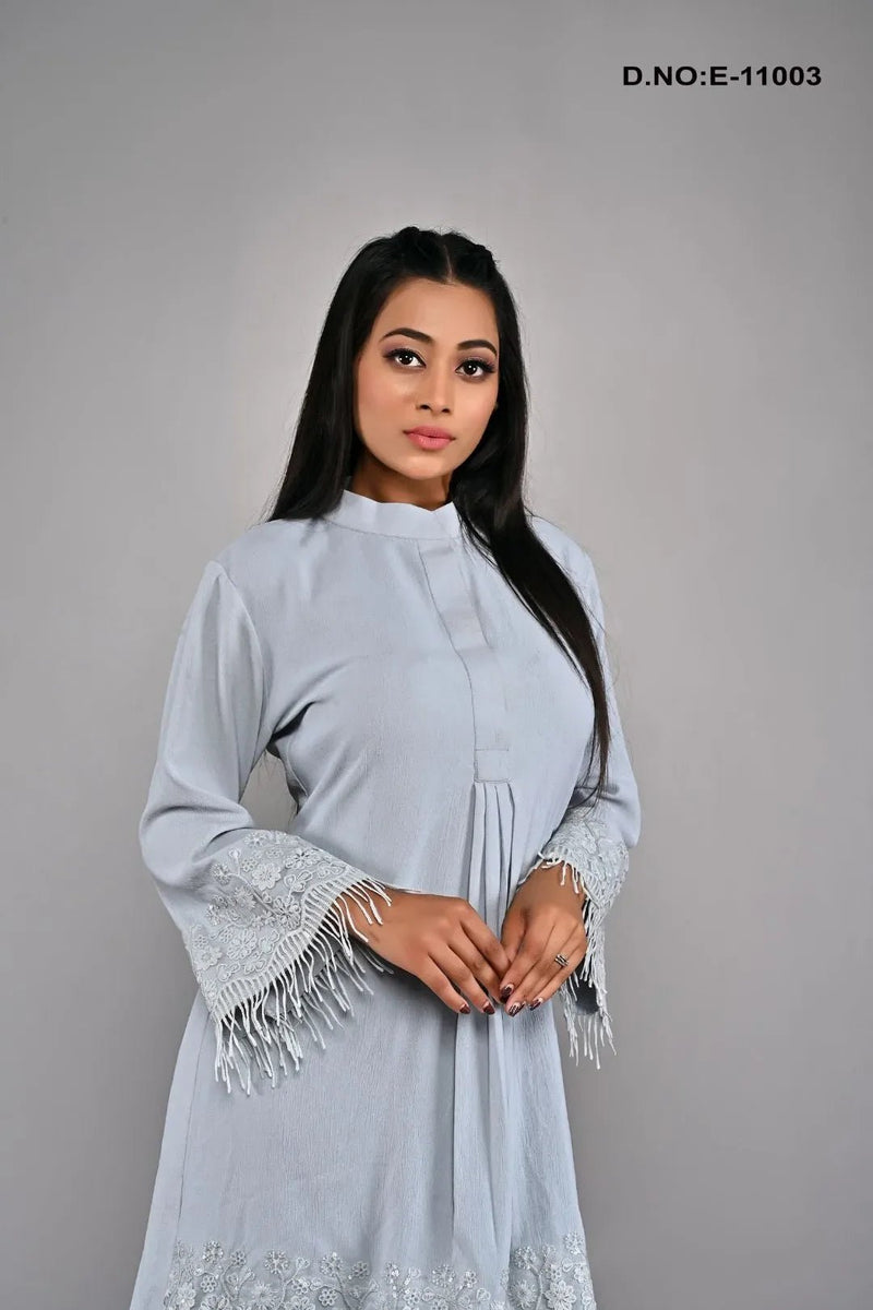 Modest Peplum Top and Long Skirt Ensemble - غاجي والا إكسبورت Gajiwala Export