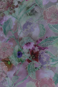Multi-Colored Floral with Metallic Outline Fabric - غاجي والا إكسبورت Gajiwala Export