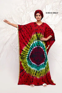 Neon Tie - Dye Farasha Kaftan Gown For Women - غاجي والا إكسبورت Gajiwala Export