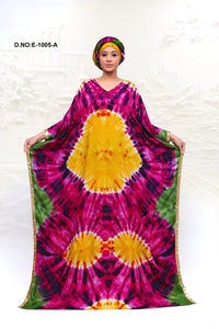 Neon Tie - Dye Farasha Kaftan Maxi Gown - غاجي والا إكسبورت Gajiwala Export