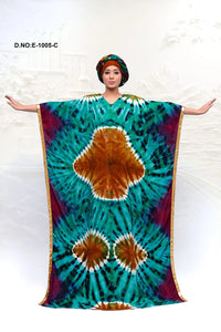 Neon Tie - Dye Farasha Kaftan Maxi Gown - غاجي والا إكسبورت Gajiwala Export