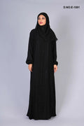 Nida Abaya with Elegant Front Embroidery Work - غاجي والا إكسبورت Gajiwala Export