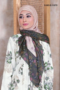 Off White Modest Printed Tunic and Skirt Co - ord Set - غاجي والا إكسبورت Gajiwala Export