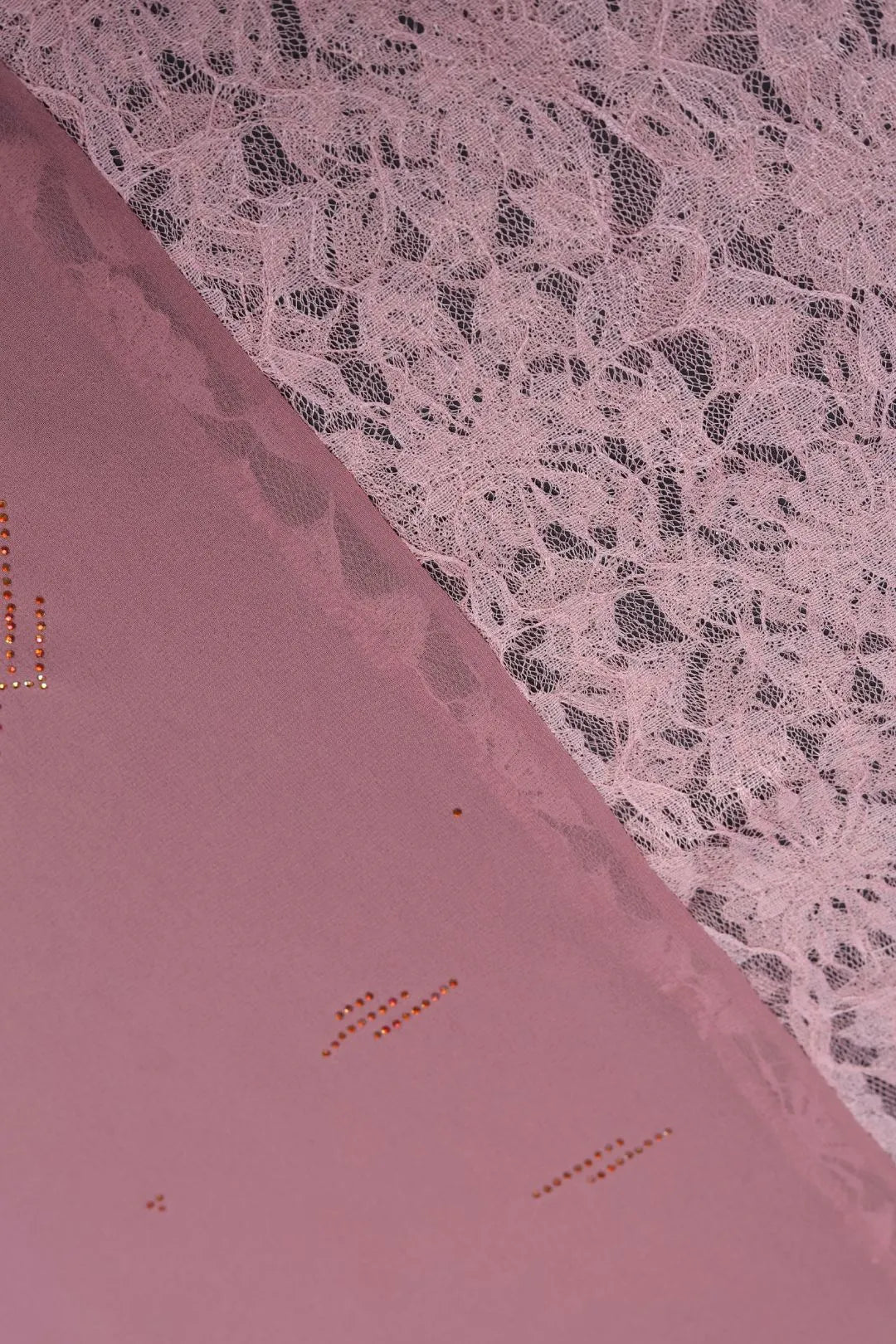 Onion Pink Geometric Beaded Panel Designer Stole for Women - غاجي والا إكسبورت Gajiwala Export