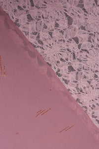 Onion Pink Geometric Beaded Panel Designer Stole for Women - غاجي والا إكسبورت Gajiwala Export