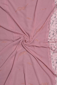 Onion Pink Geometric Beaded Panel Designer Stole for Women - غاجي والا إكسبورت Gajiwala Export