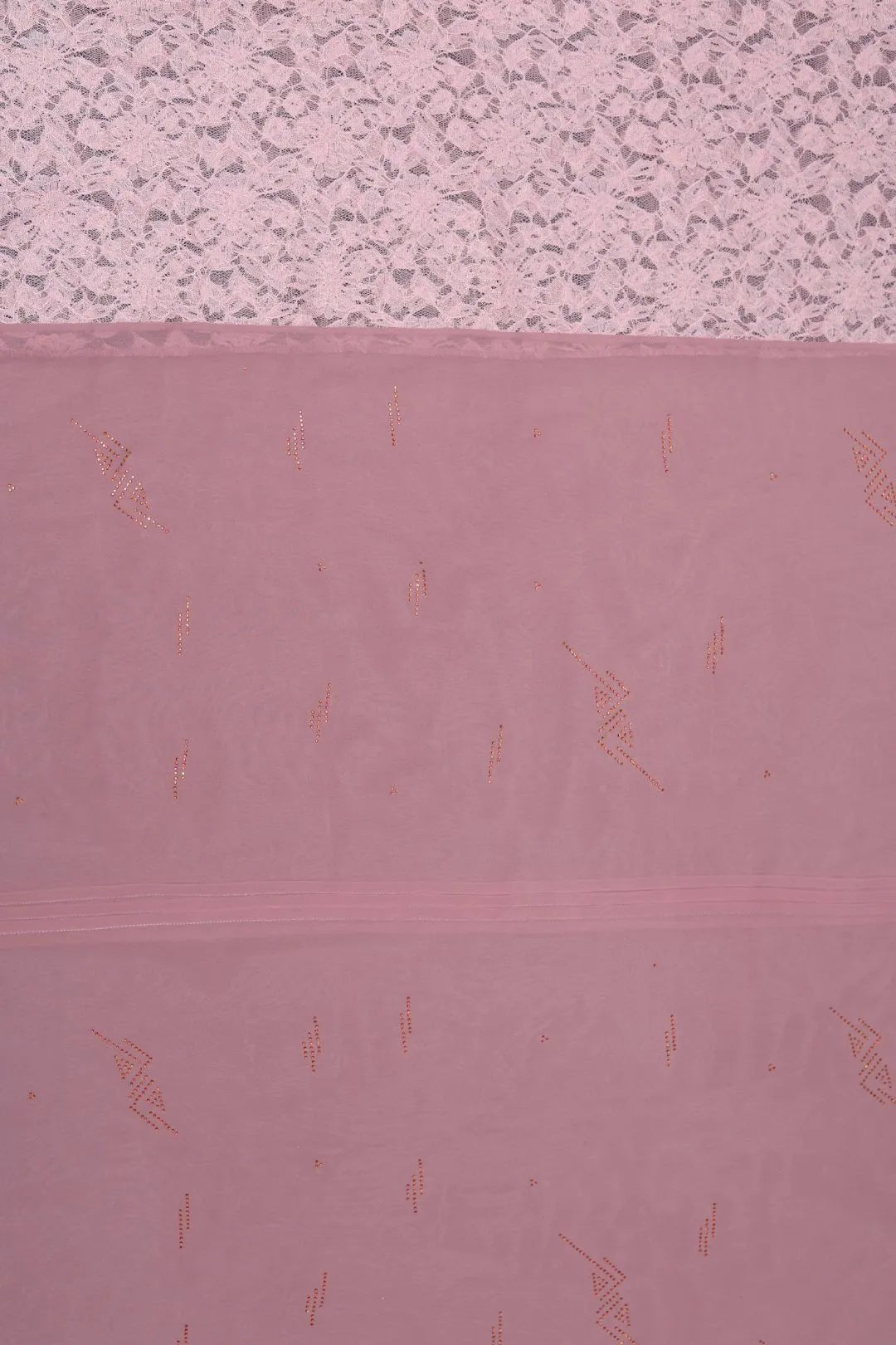 Onion Pink Geometric Beaded Panel Designer Stole for Women - غاجي والا إكسبورت Gajiwala Export