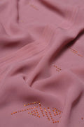 Onion Pink Geometric Beaded Panel Designer Stole for Women - غاجي والا إكسبورت Gajiwala Export