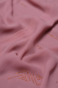 Onion Pink Geometric Beaded Panel Designer Stole for Women - غاجي والا إكسبورت Gajiwala Export