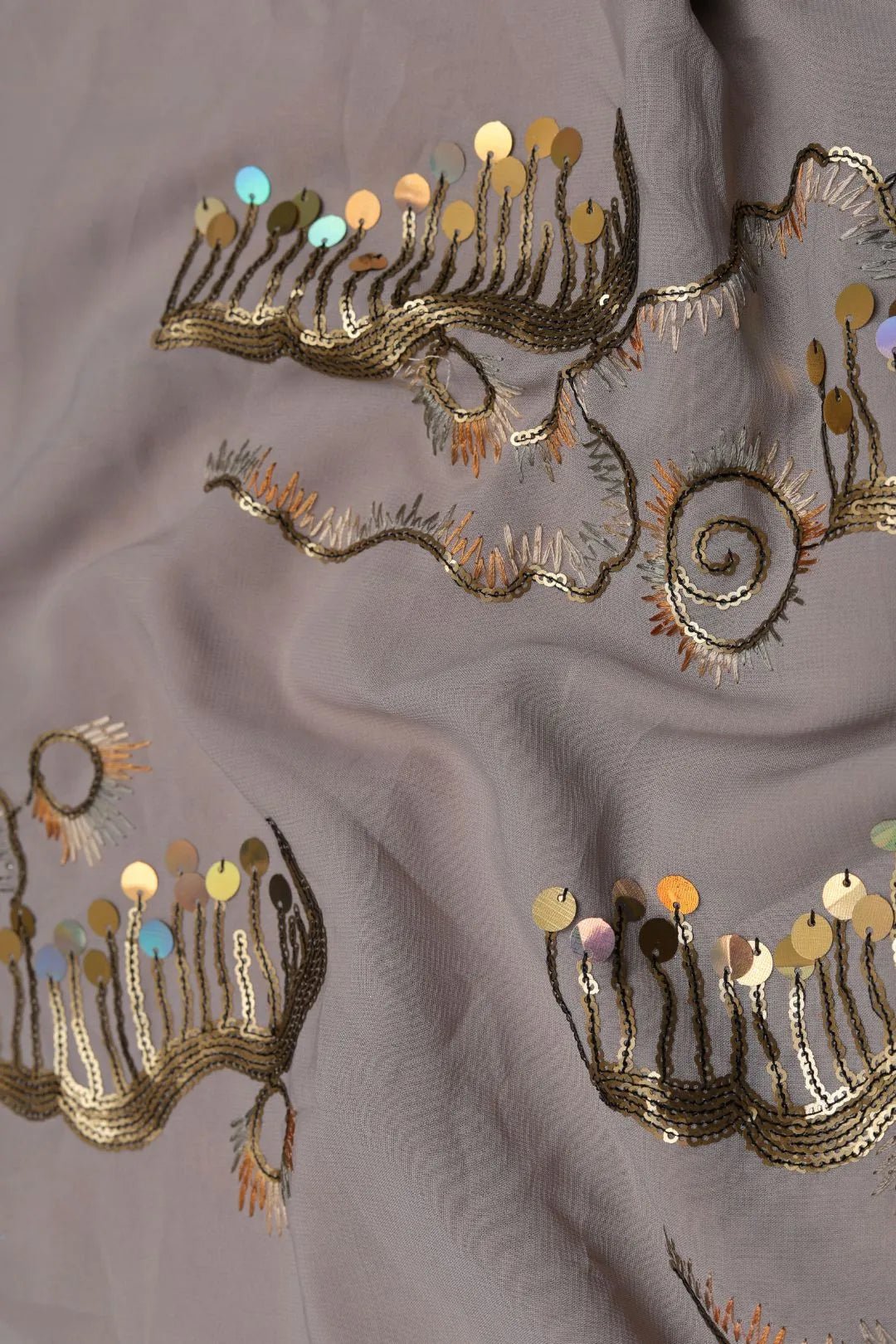 Lightweight Mesh Fabric with Sequin Shine - غاجي والا إكسبورت Gajiwala Export