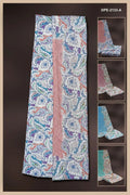 Paisley Print Dress Material with Faux Fur Border Accent - غاجي والا إكسبورت Gajiwala Export