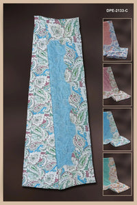 Paisley Print Dress Material with Faux Fur Border Accent - غاجي والا إكسبورت Gajiwala Export