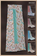 Paisley Print Dress Material with Faux Fur Border Accent - غاجي والا إكسبورت Gajiwala Export