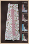 Paisley Print Dress Material with Faux Fur Border Accent - غاجي والا إكسبورت Gajiwala Export