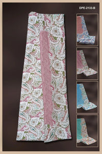 Paisley Print Dress Material with Faux Fur Border Accent - غاجي والا إكسبورت Gajiwala Export