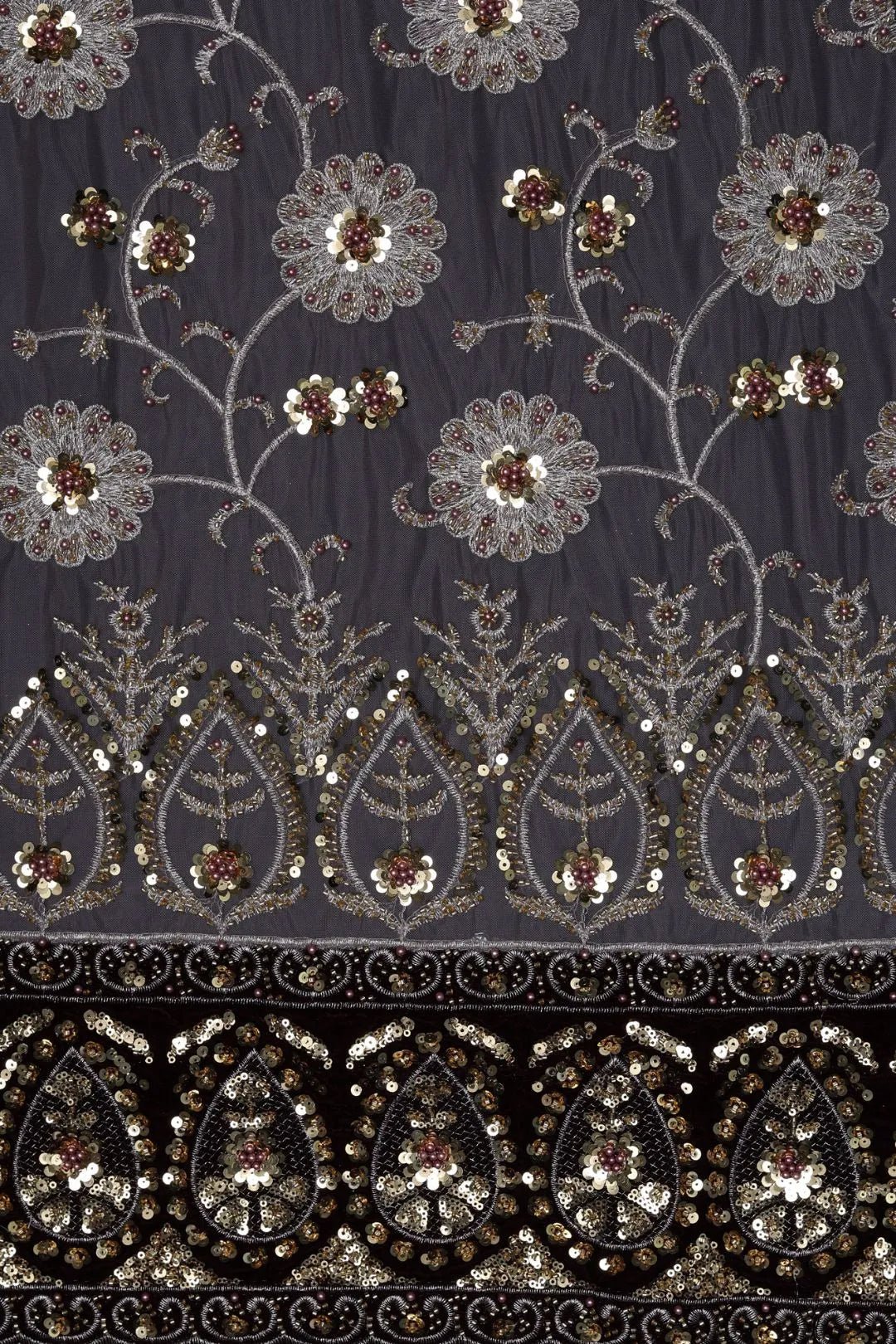 Patterned Sequin Embroidered Heavy Fabric - غاجي والا إكسبورت Gajiwala Export