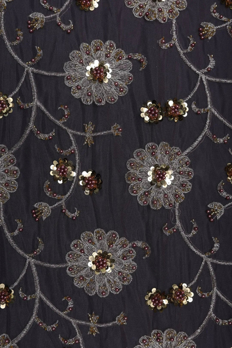 Patterned Sequin Embroidered Heavy Fabric - غاجي والا إكسبورت Gajiwala Export