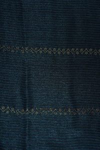 Peacock Striped Fine Vertical Sequin Border Fabric - غاجي والا إكسبورت Gajiwala Export