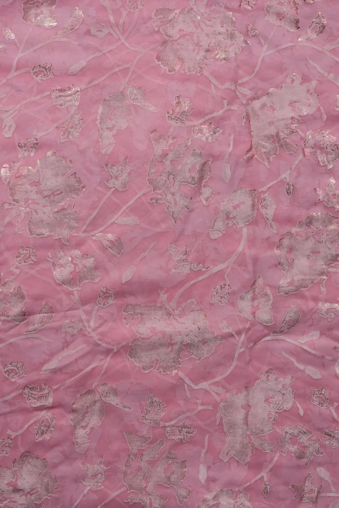 Pink Brasso with Sparkling Rose Gold Floral Foil - غاجي والا إكسبورت Gajiwala Export