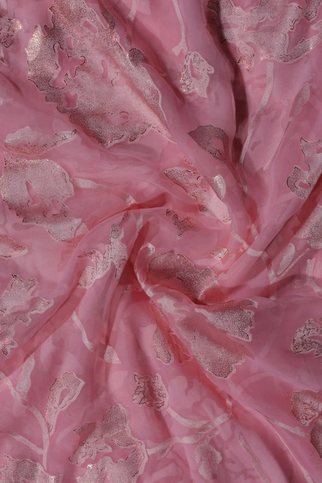 Pink Brasso with Sparkling Rose Gold Floral Foil - غاجي والا إكسبورت Gajiwala Export