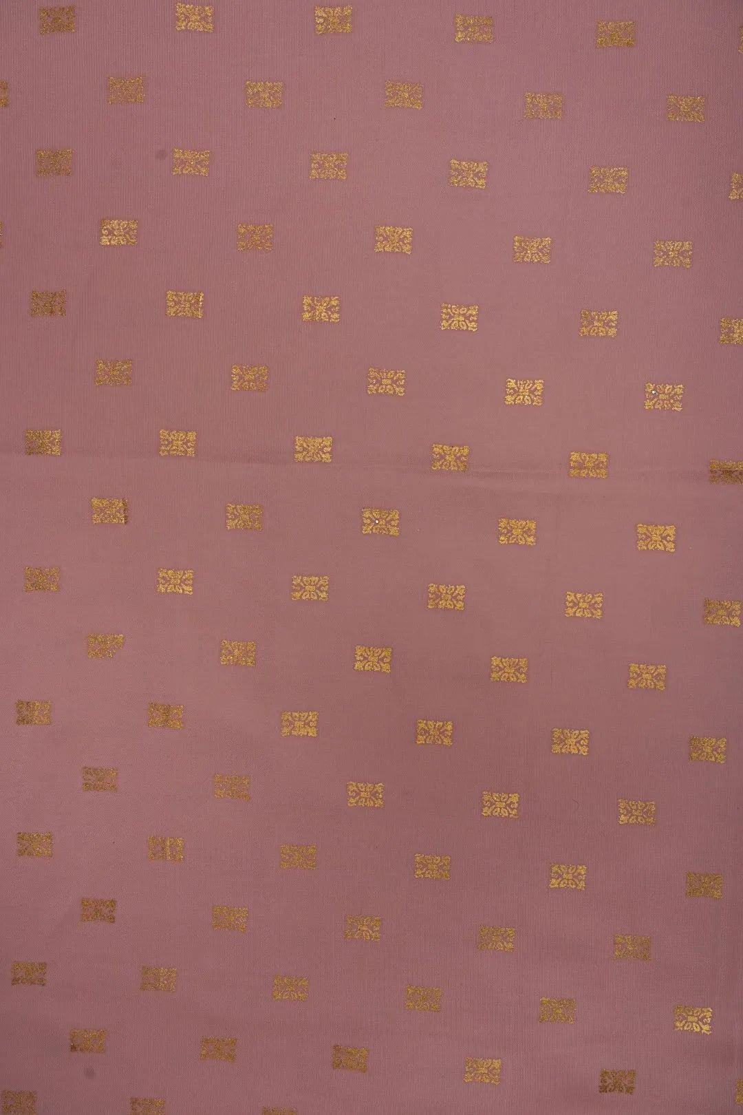 Pink Fabric with Scattered Metallic Gold Buti Print - غاجي والا إكسبورت Gajiwala Export