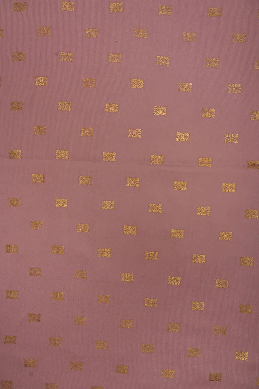 Pink Fabric with Scattered Metallic Gold Buti Print - غاجي والا إكسبورت Gajiwala Export