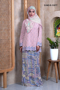 Pink Modest Tunic and Patterned Baju Kurunga - غاجي والا إكسبورت Gajiwala Export